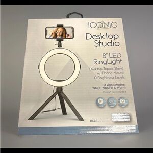 ICONIC Desktop Studio 8" LED Ring Light - White